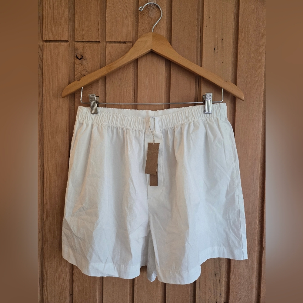 NWT | SKIMS Poplin Bralette And Boxer Bundle | Size M | White And Blue - Picture 3 of 5